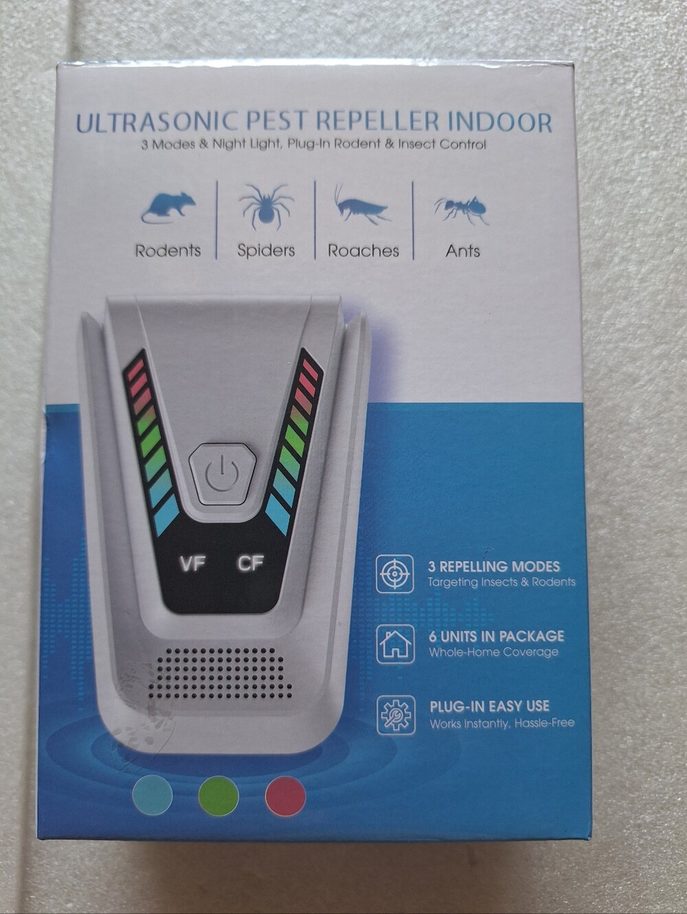 Ultrasonic Pest Repeller Indoor (6-Pack) - BRAND NEW